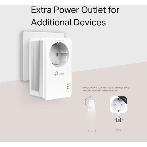 ADAPTOR ΔΙΚΤΥΟΥ ΡΕΥΜΑΤΟΣ TP-LINK TL-PA7017P KIT V4 WHITE 1000Mbps